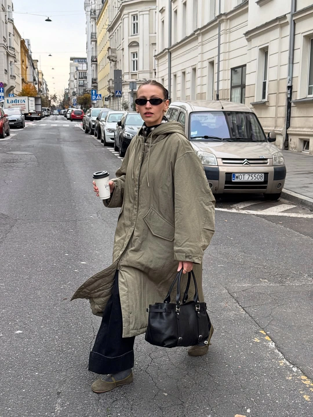cozy late fall outfits for women The Oversized Olive Coat for Everyday City Days