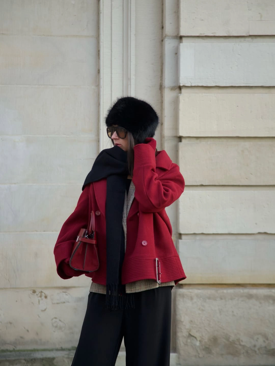 cozy late fall outfits for women Deep Red Layers for a Dramatic Autumn Mood