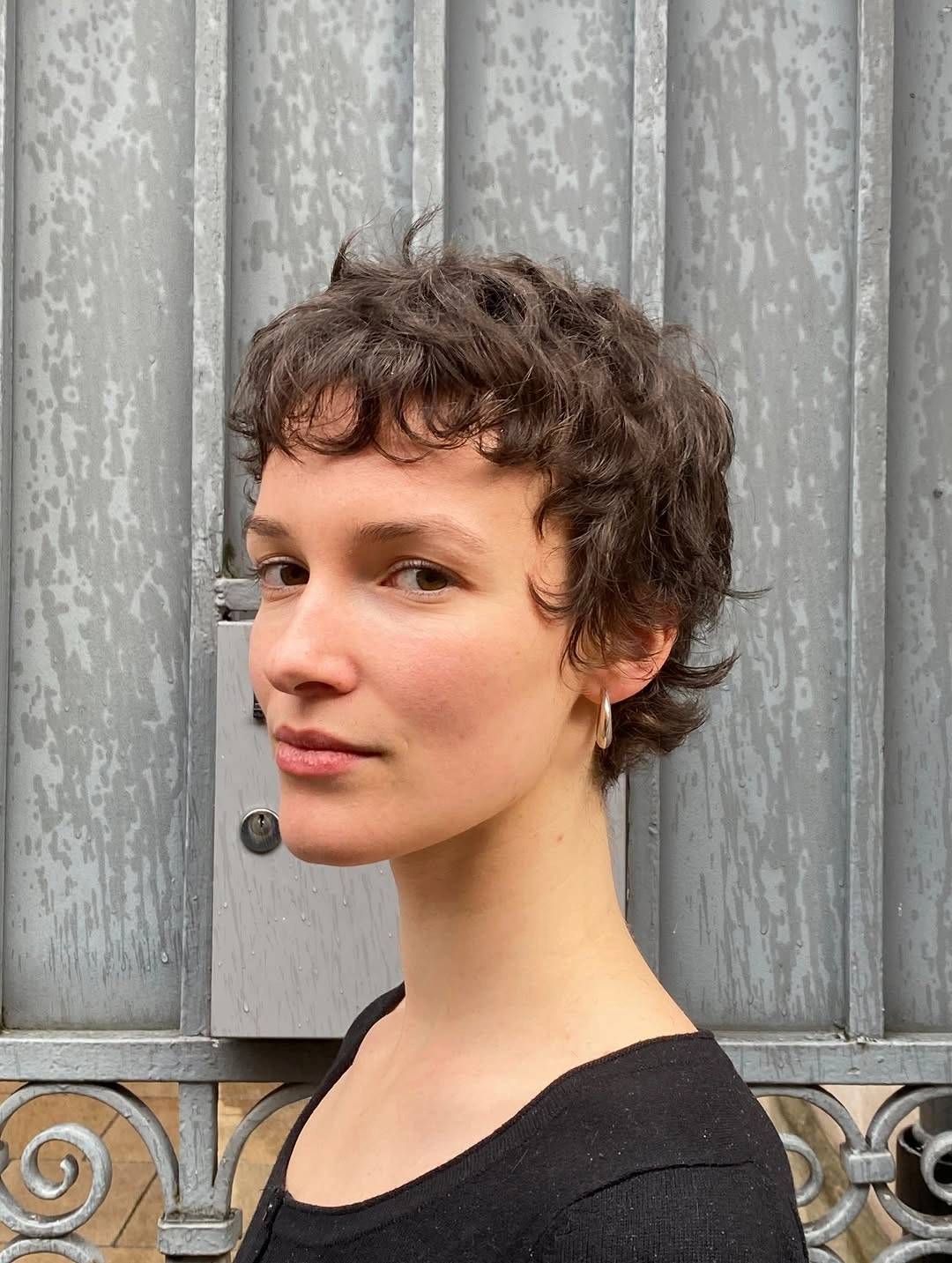 curly pixies haircut Soft Wavy Pixie With A Mullet Detail