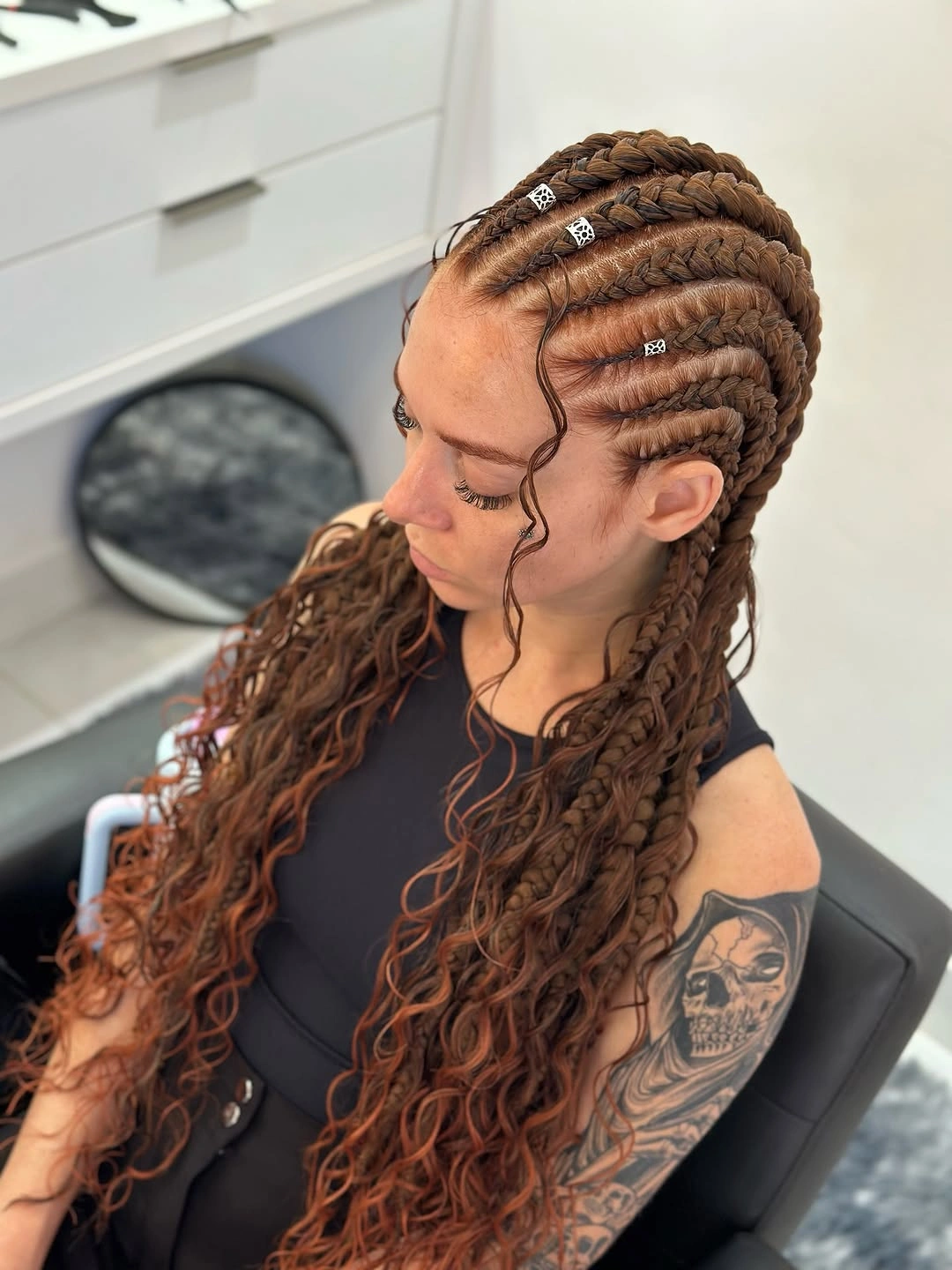 dragon braid for women Long Boho Braids With Curly Length