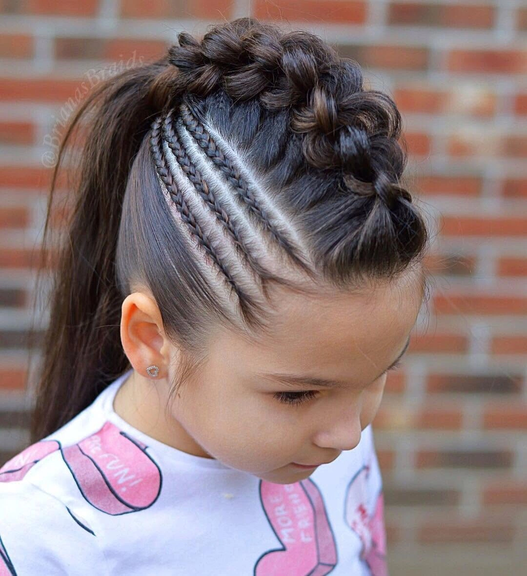 dragon braid for women Mini Cornrows With A Playful Ponytail