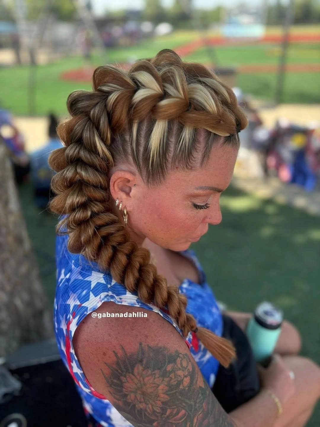dragon braid for women Oversized Dutch Braid With Highlighted Sections