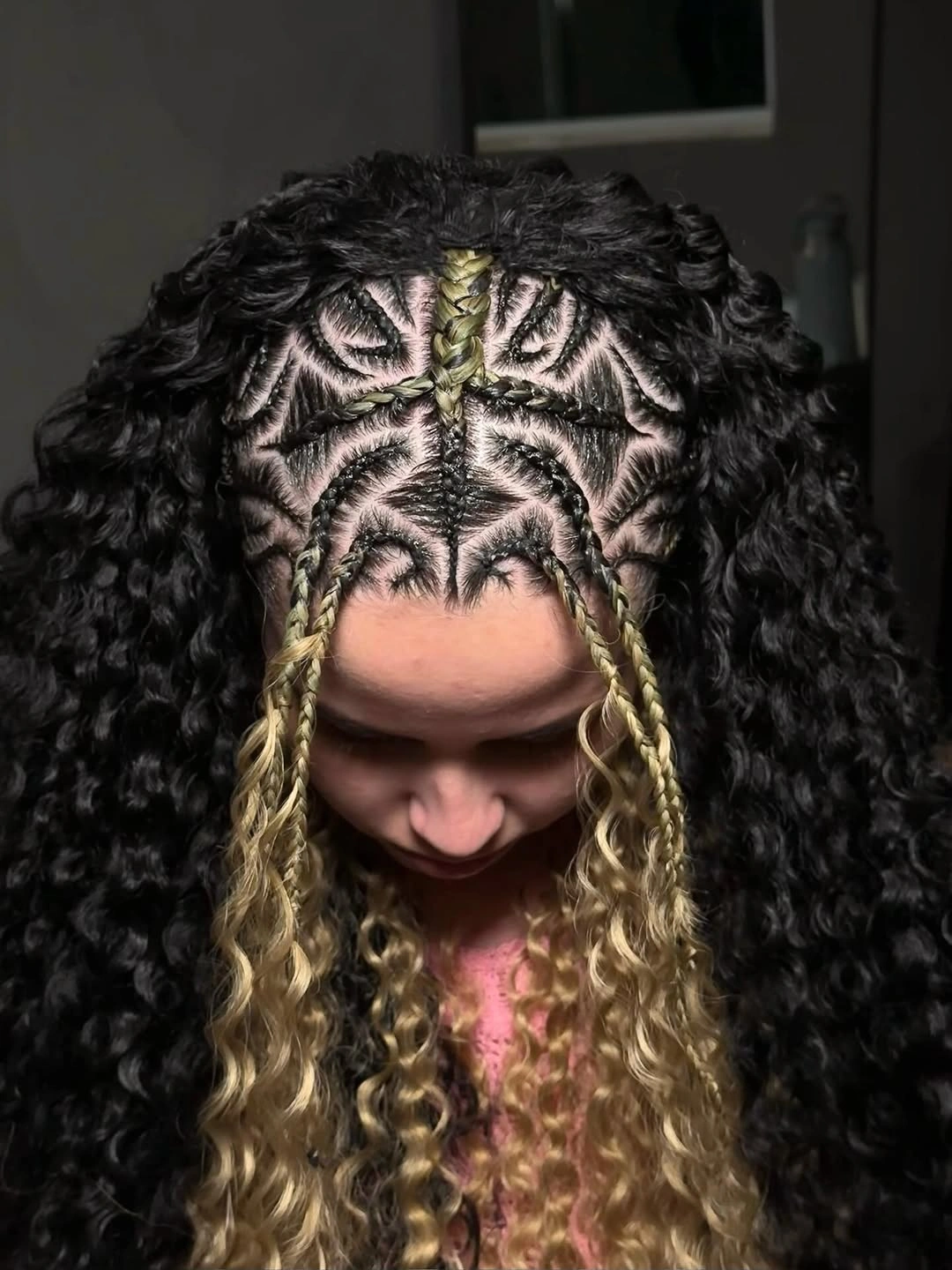 dragon braid for women Curly Dragon Braid With Blonde Accent Braids