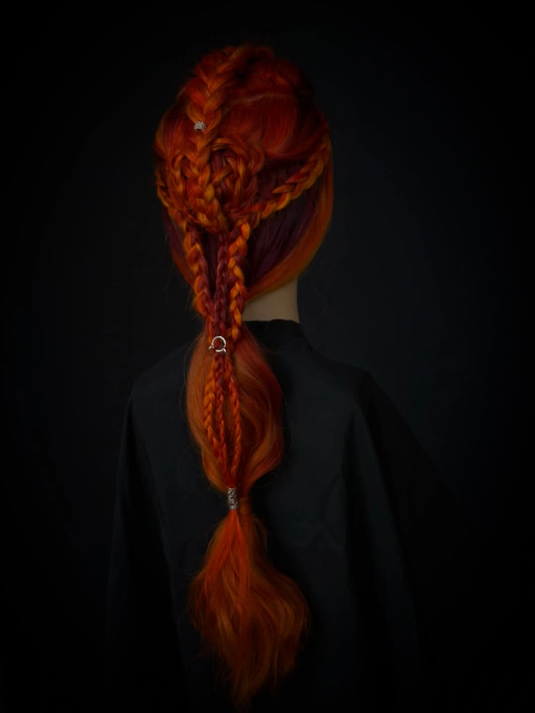 dragon braid for women Fiery Red Dragon Braid With Layered Length