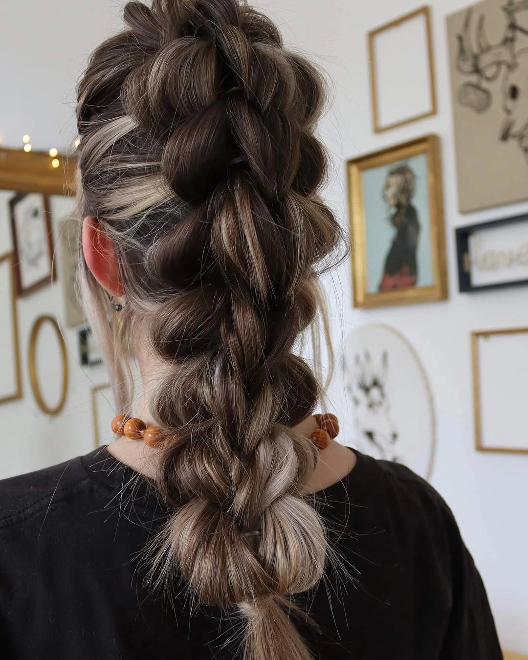 dragon braid for women Oversized Bubble Dragon Braid With Loose Texture