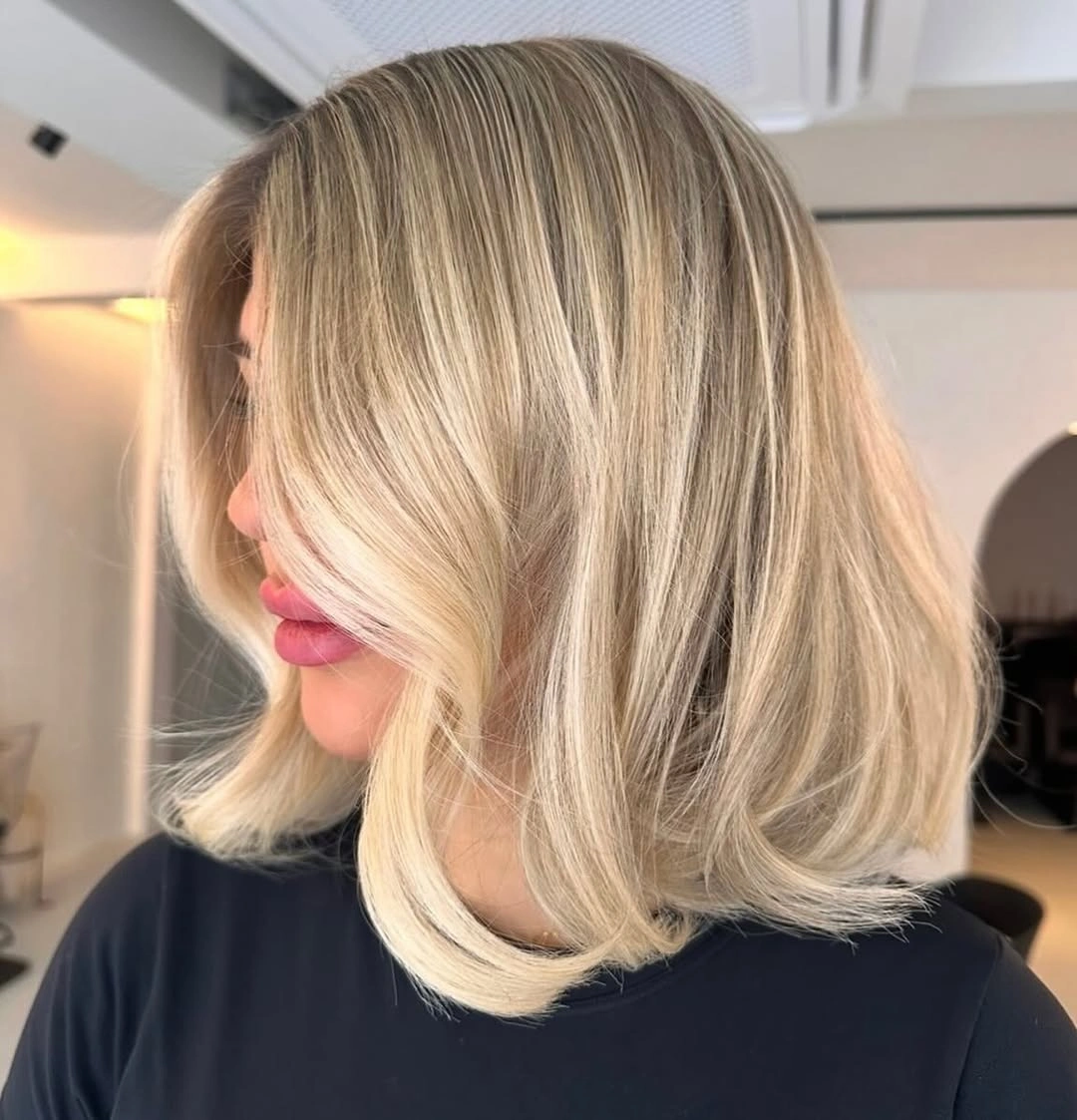 flattering lob haircut - Airy Blonde Lob With Soft Layers