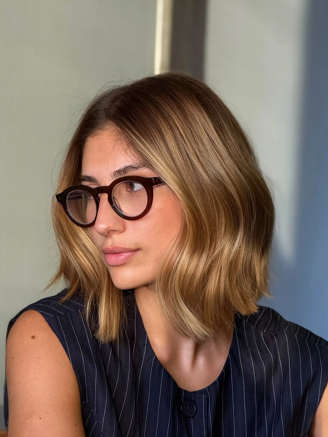 flattering lob haircut - Warm Brunette Lob With Soft Waves