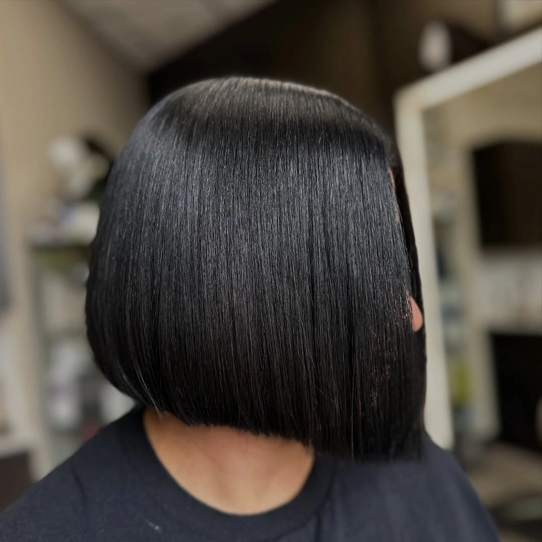 flattering november haircut ideas 2026 Ultra-Sleek Blunt Bob for a Clean November Reset