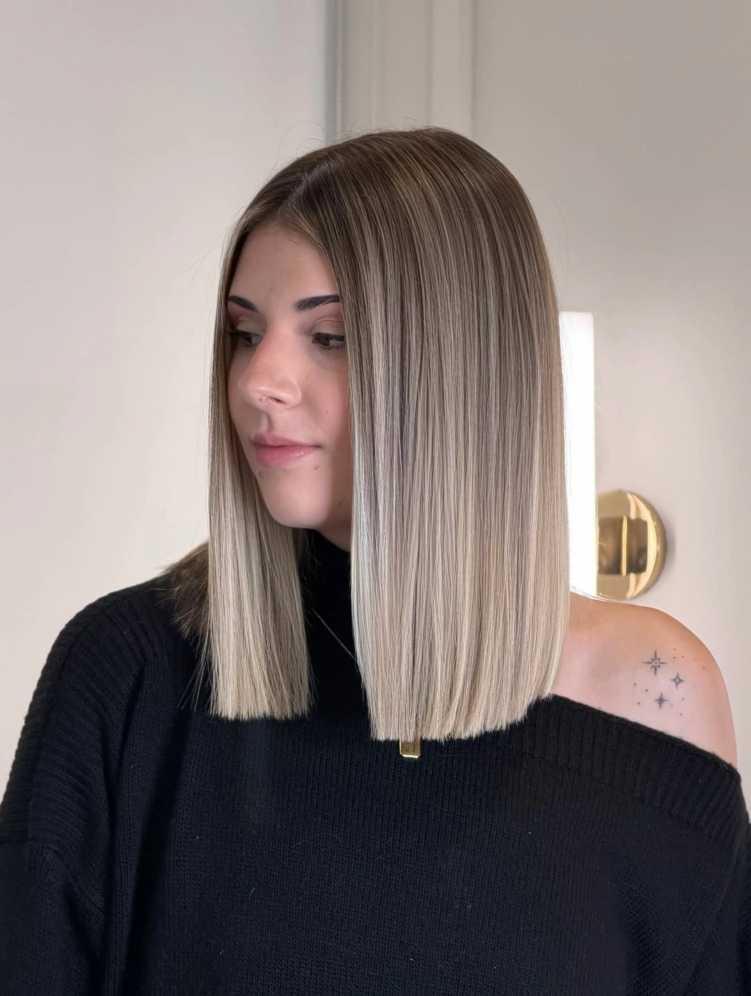 flattering november haircut ideas 2026 - Polished Shoulder-Length Blunt Bob for Fine Hair