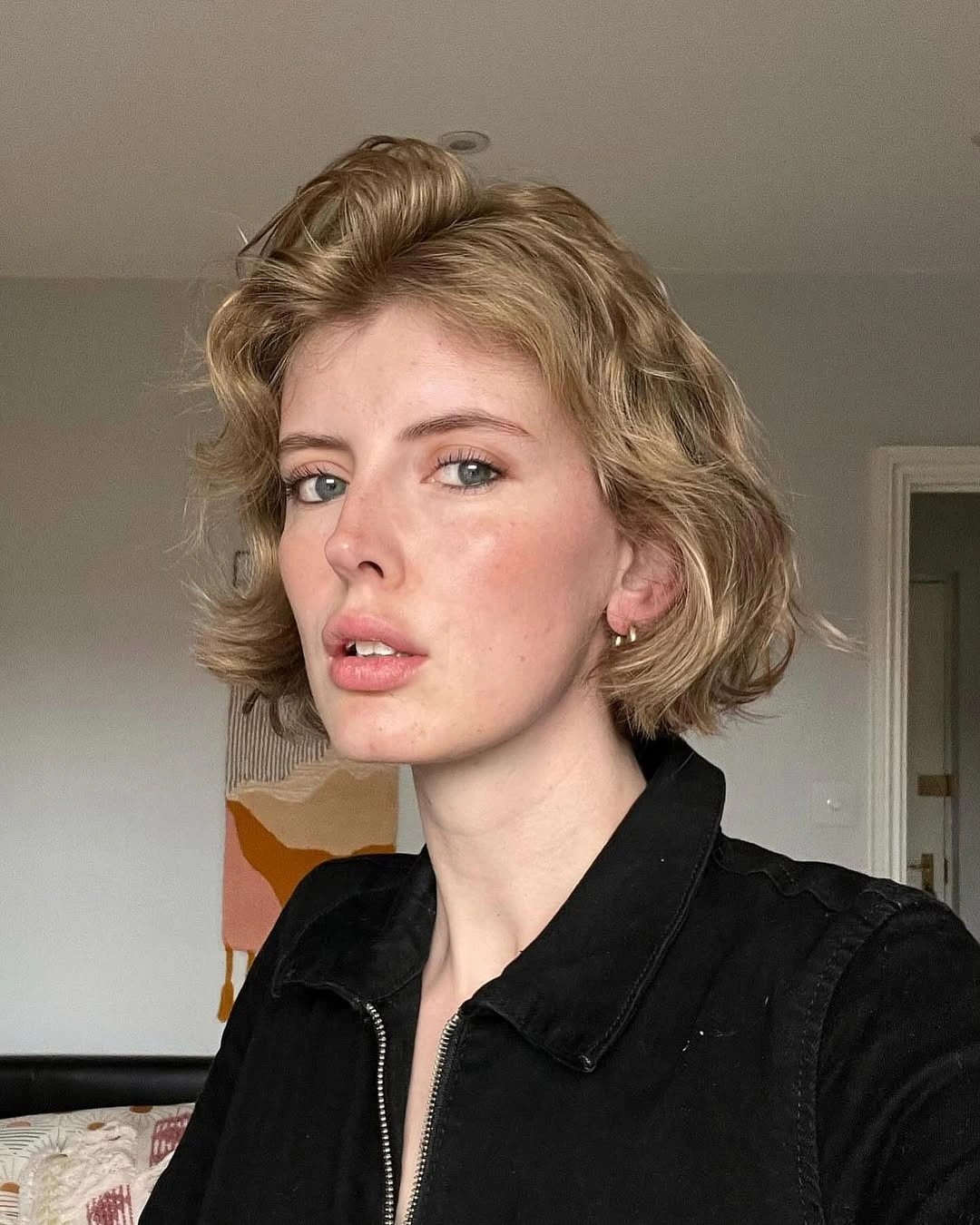 modern bobbed haircut Vintage Inspired Wavy Bob With Volume