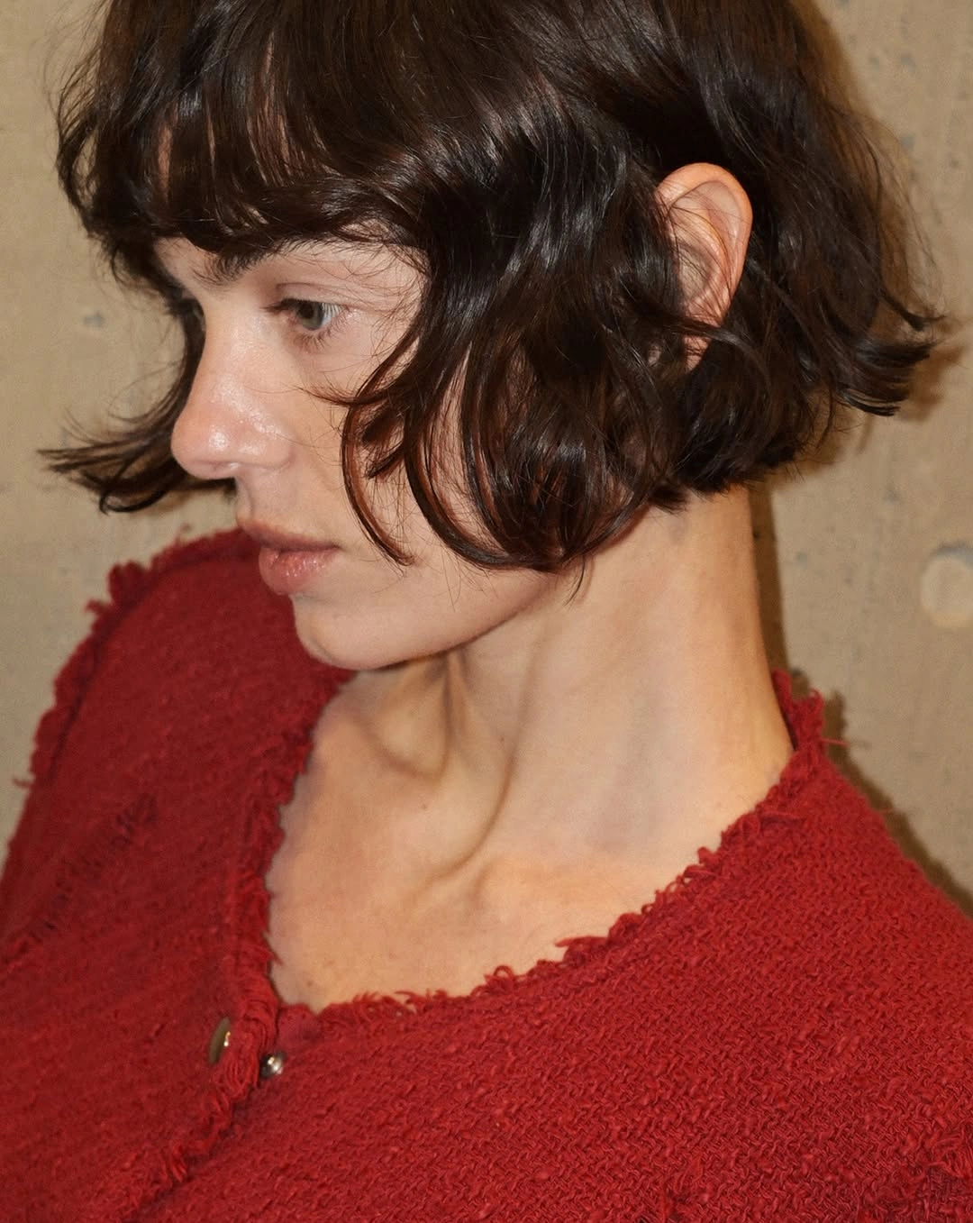 modern bobbed haircut Soft Dark Bob With Natural Waves
