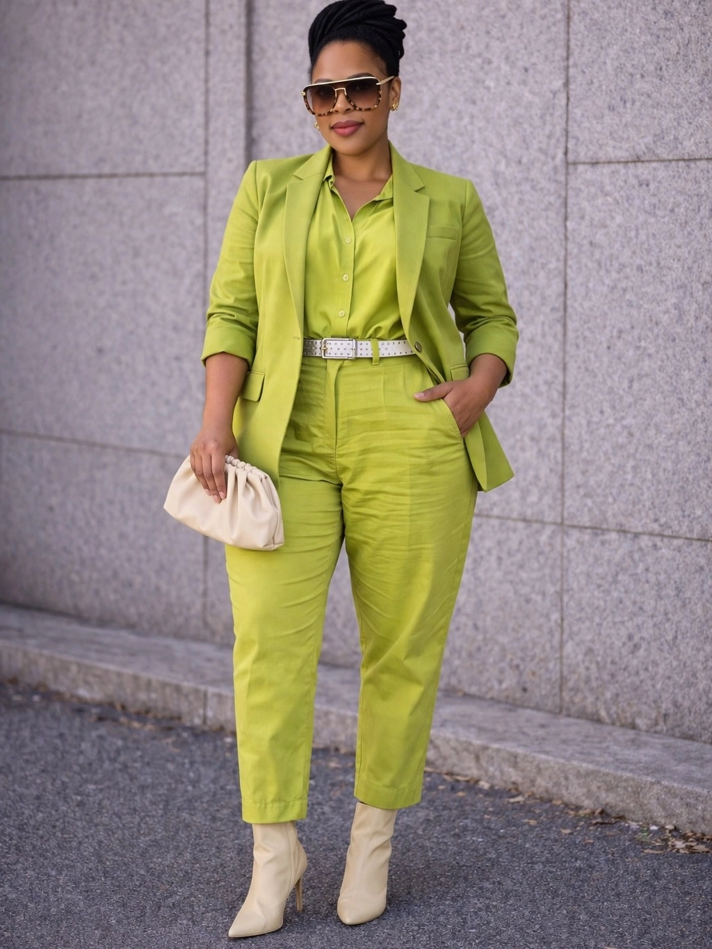 modern business casual dress code for women - Lime Green Tailoring With a Fresh Summer Attitude