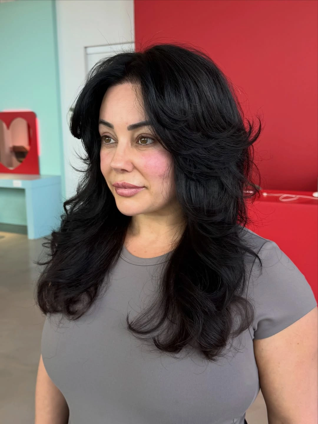 modern haircuts for plus size women 2027 Voluminous Black Butterfly Layers