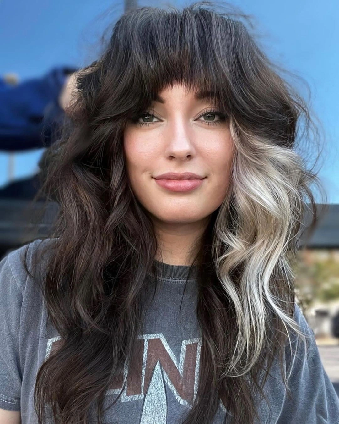 modern haircuts for plus size women 2027 Long Shag With High Contrast Face Framing