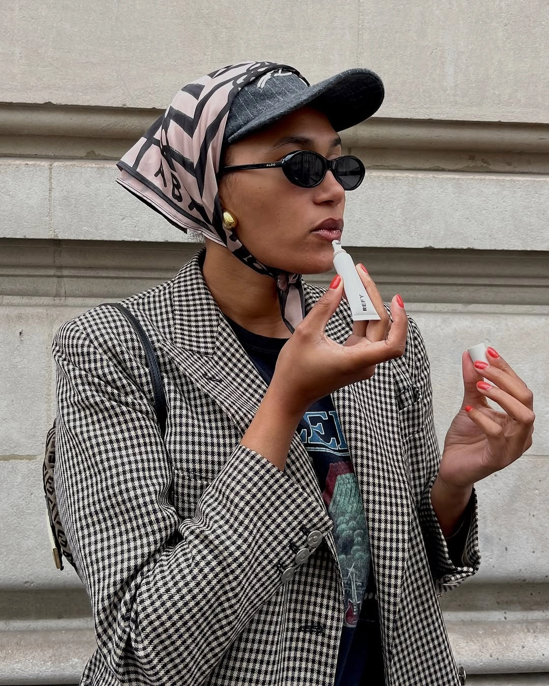 modern scarf hairstyle Silk Scarf Under a Baseball Cap