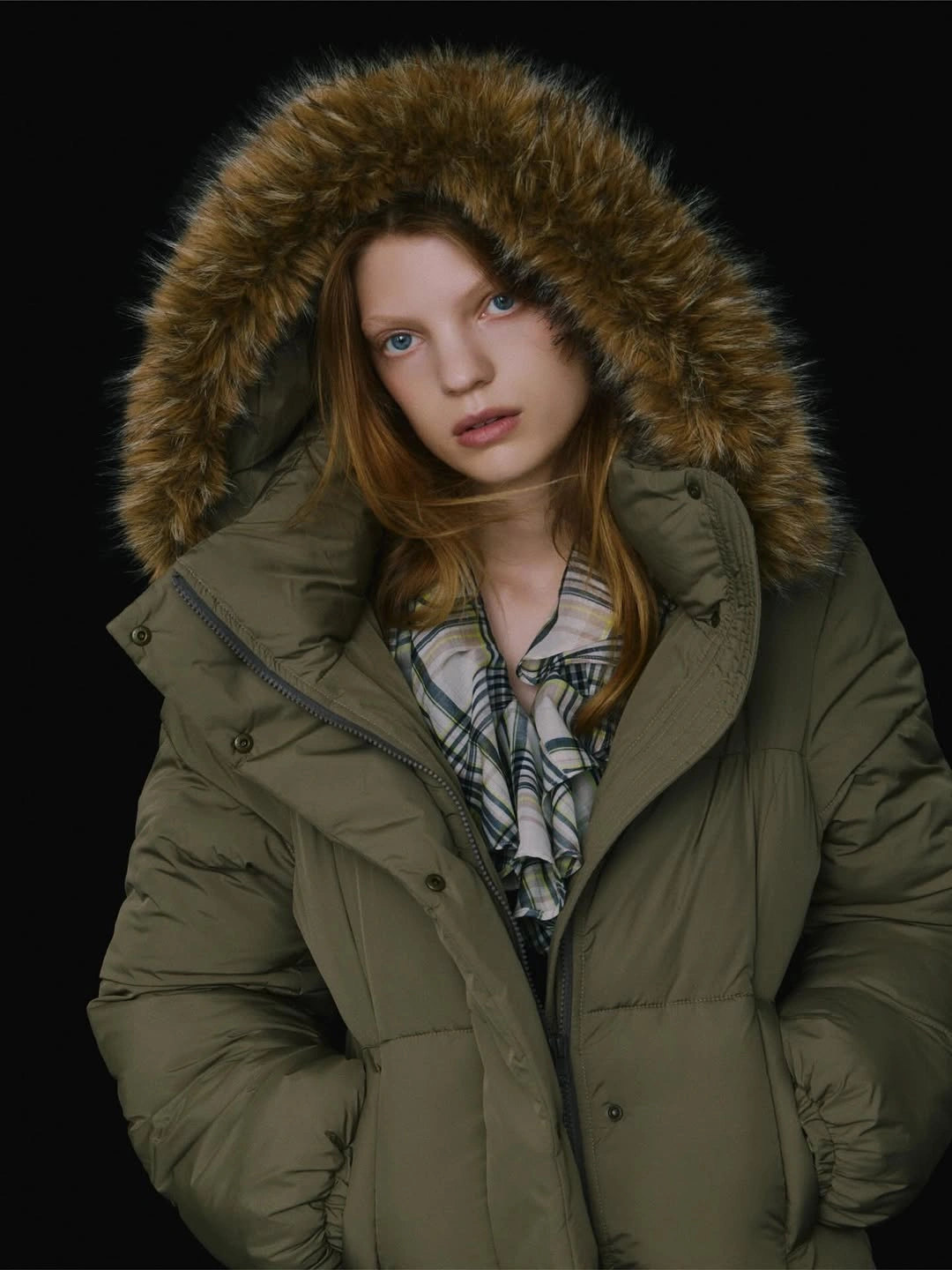 modern & trendy down jackets 2027 Olive Puffer with a Statement Fur Hood