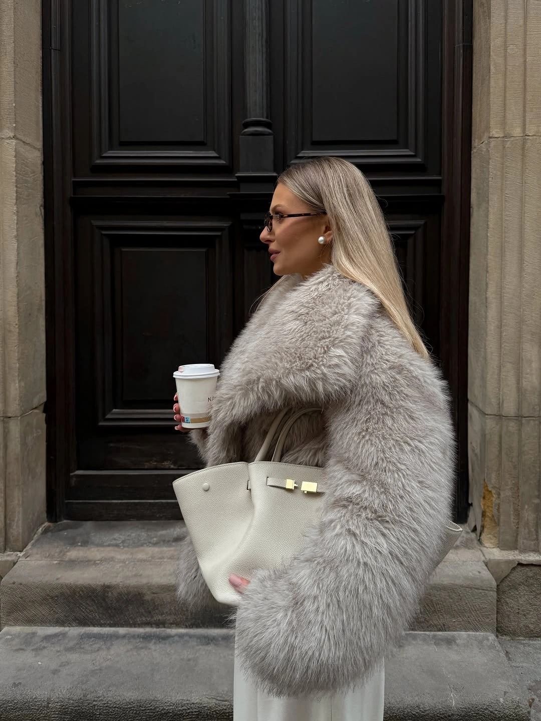 modern winter fashion for women 2026 2027 Silver Gray Fur with Ladylike Accessories