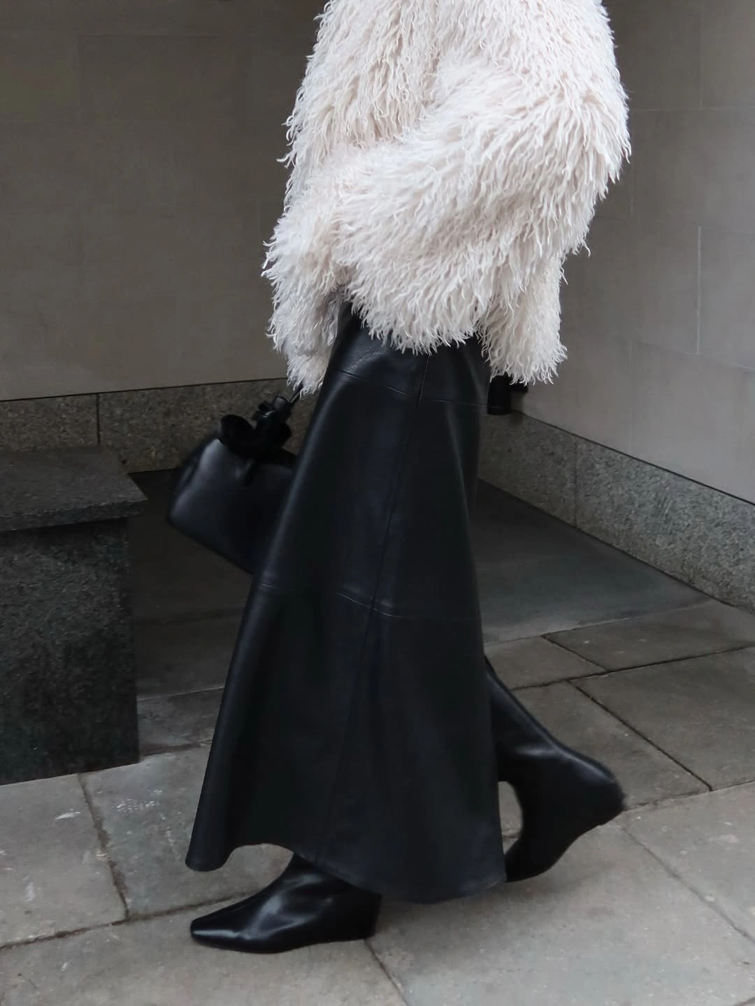 modern winter fashion for women 2026 2027 White Texture and a Dramatic Leather Skirt