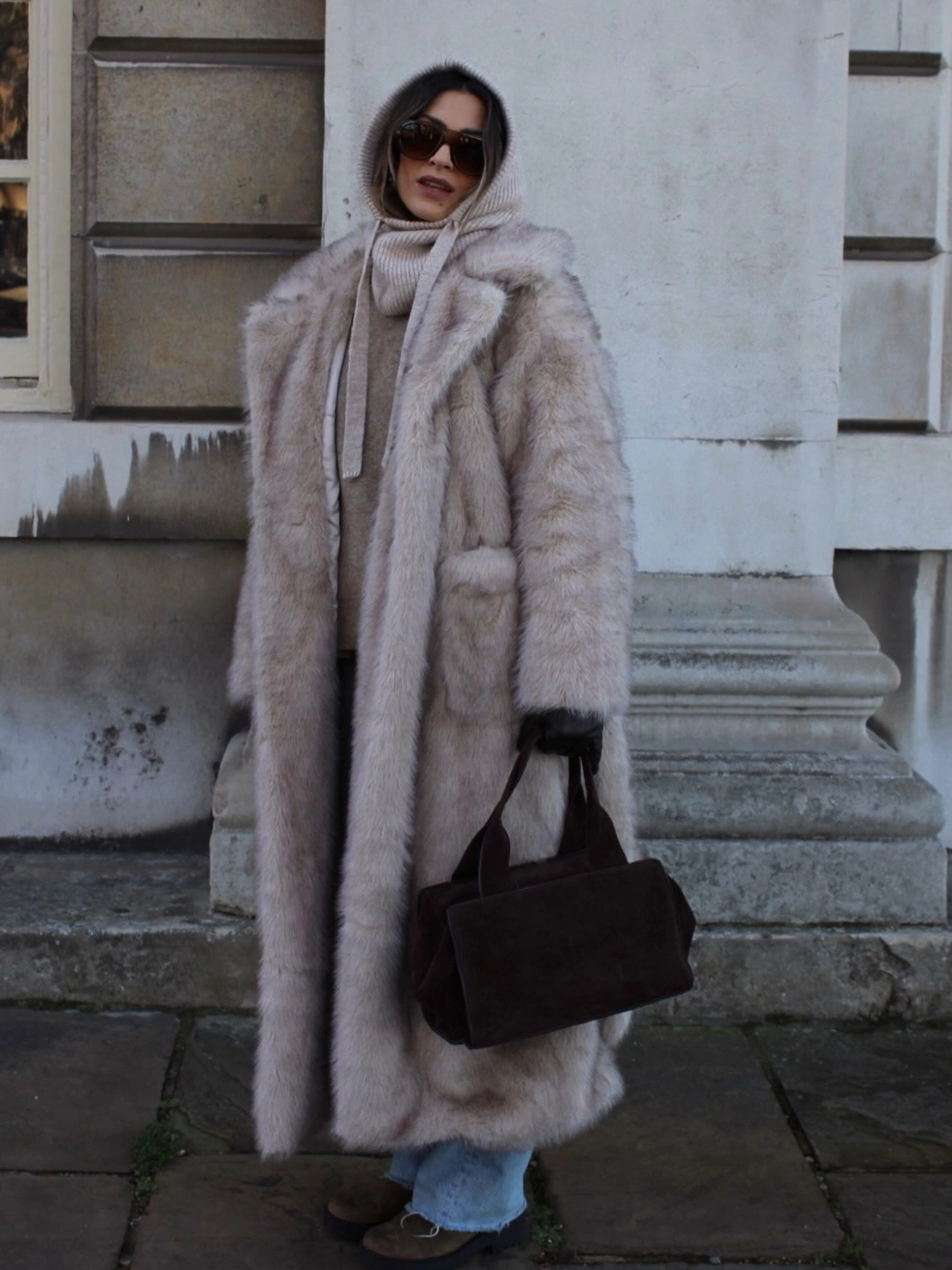 modern winter fashion for women 2026 2027 Soft Taupe Fur and Winter Minimalism