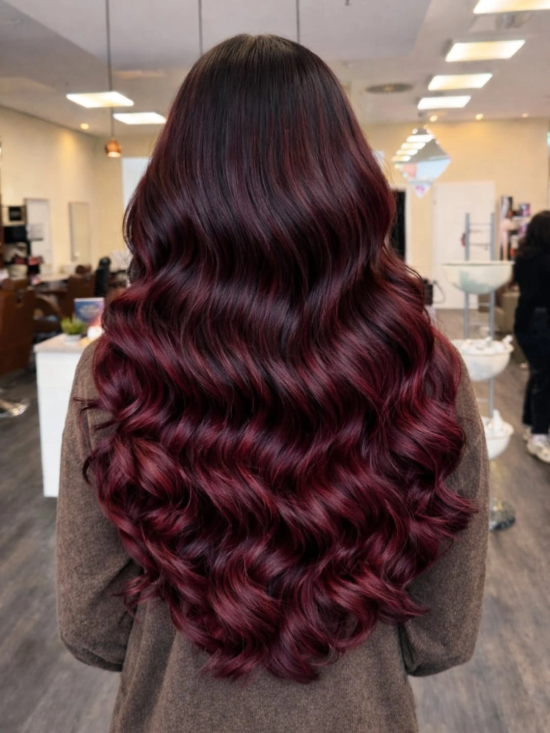 pretty deep waves hair - Burgundy Deep Waves with a Rich Romantic Finish