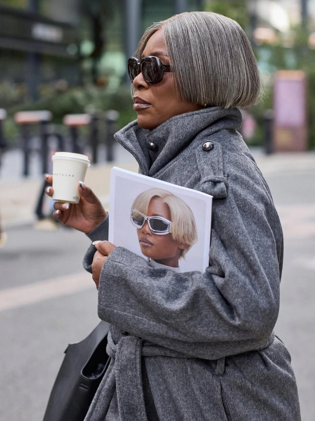 short bob hairstyle Silver Bob With a Sophisticated Curve