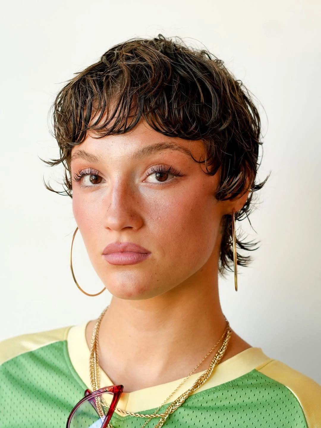 short haircut for women Messy Curly Crop With A Modern Wolf Cut Attitude