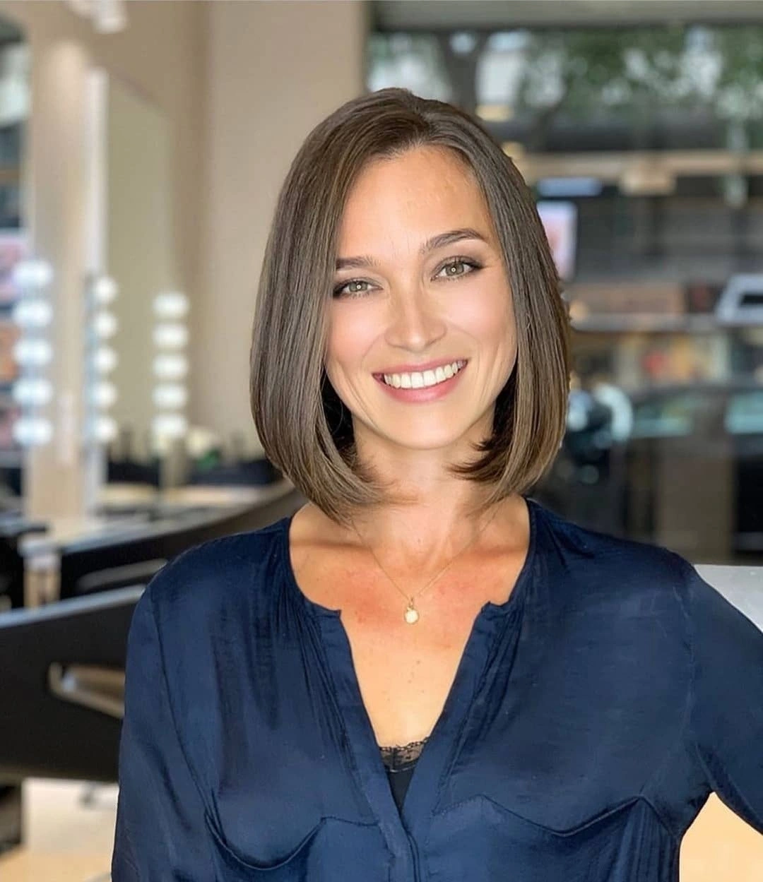 stylish and trendy hairstyles for women over 30 2027 Classic Rounded Bob With Sleek Ends