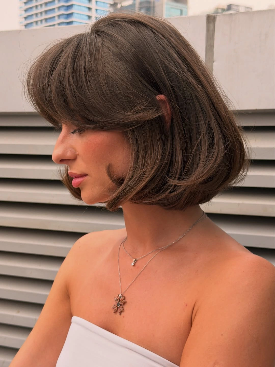 stylish bob with bangs Voluminous Italian Inspired Bob