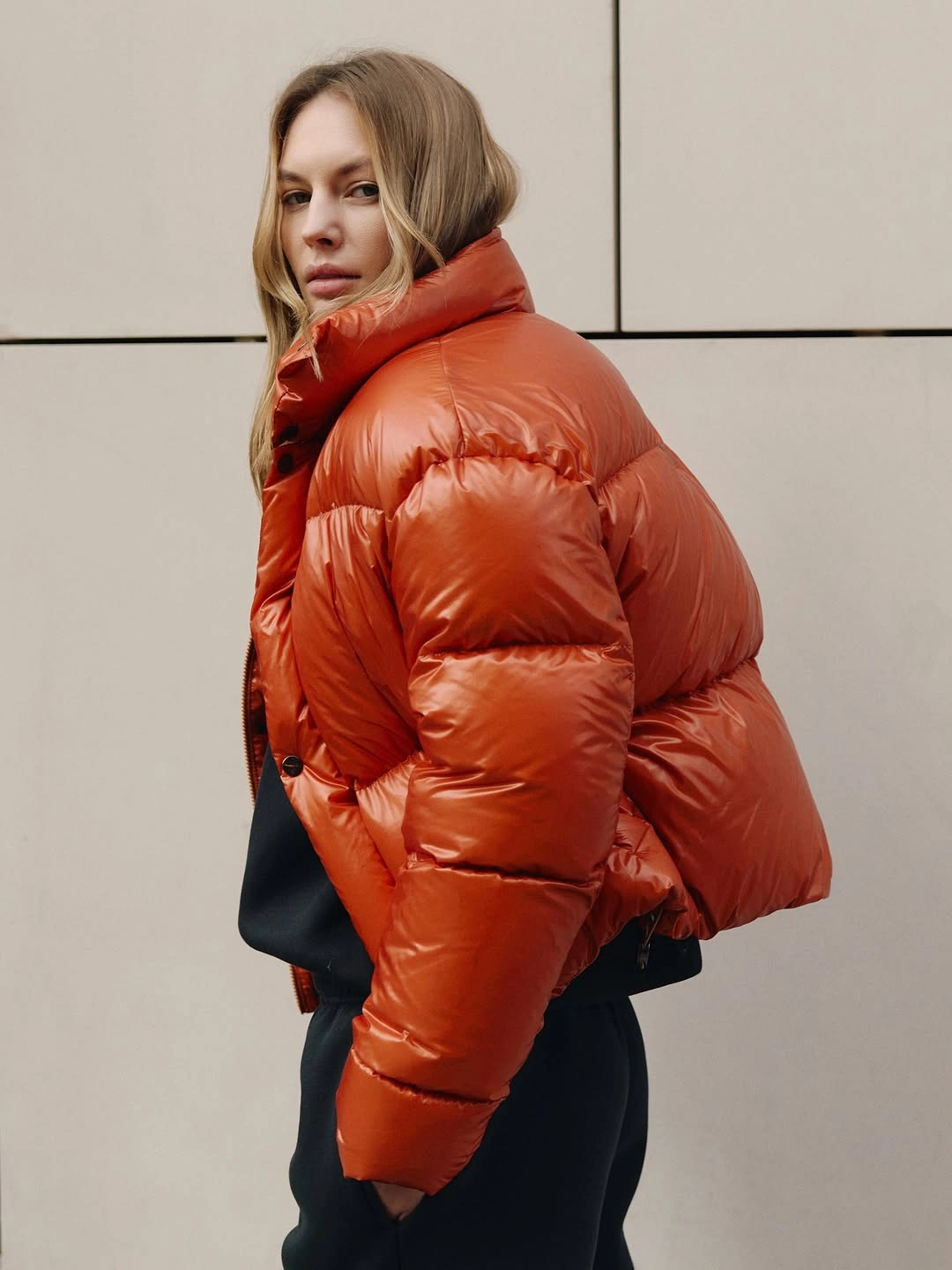 stylish & trendy puffer jackets 2027 Bright Orange Puffer For a Bold Winter Statement
