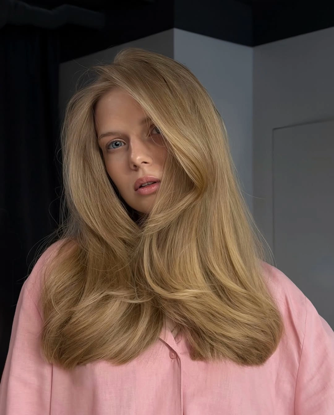 stylish winter haircuts Soft Golden Layers With Sweeping Volume