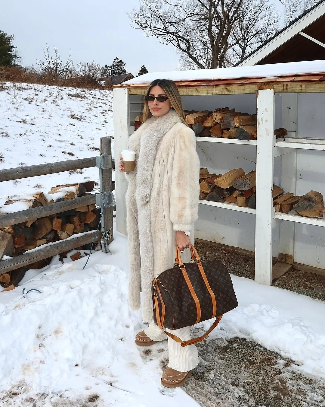 stylish winter NYC outfits - Winter White for Snowy Weekend Dressing