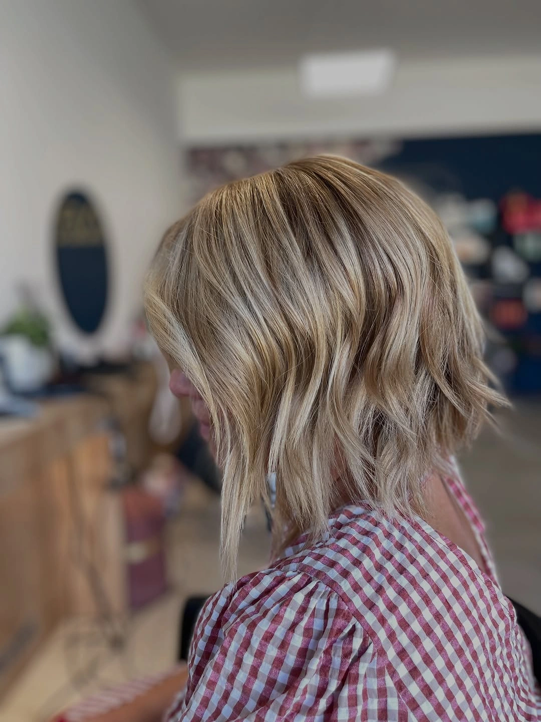 trendy a-line bob haircuts Soft Blonde A-Line Bob With Relaxed Waves
