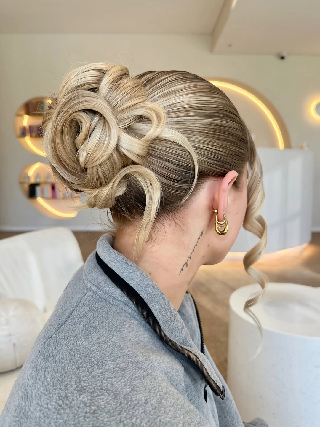 up hairstyle for every occasion Artful Blonde Rose Bun