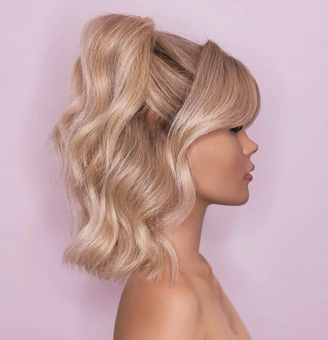 up hairstyle for every occasion Short Wavy Half-Up With Retro Volume