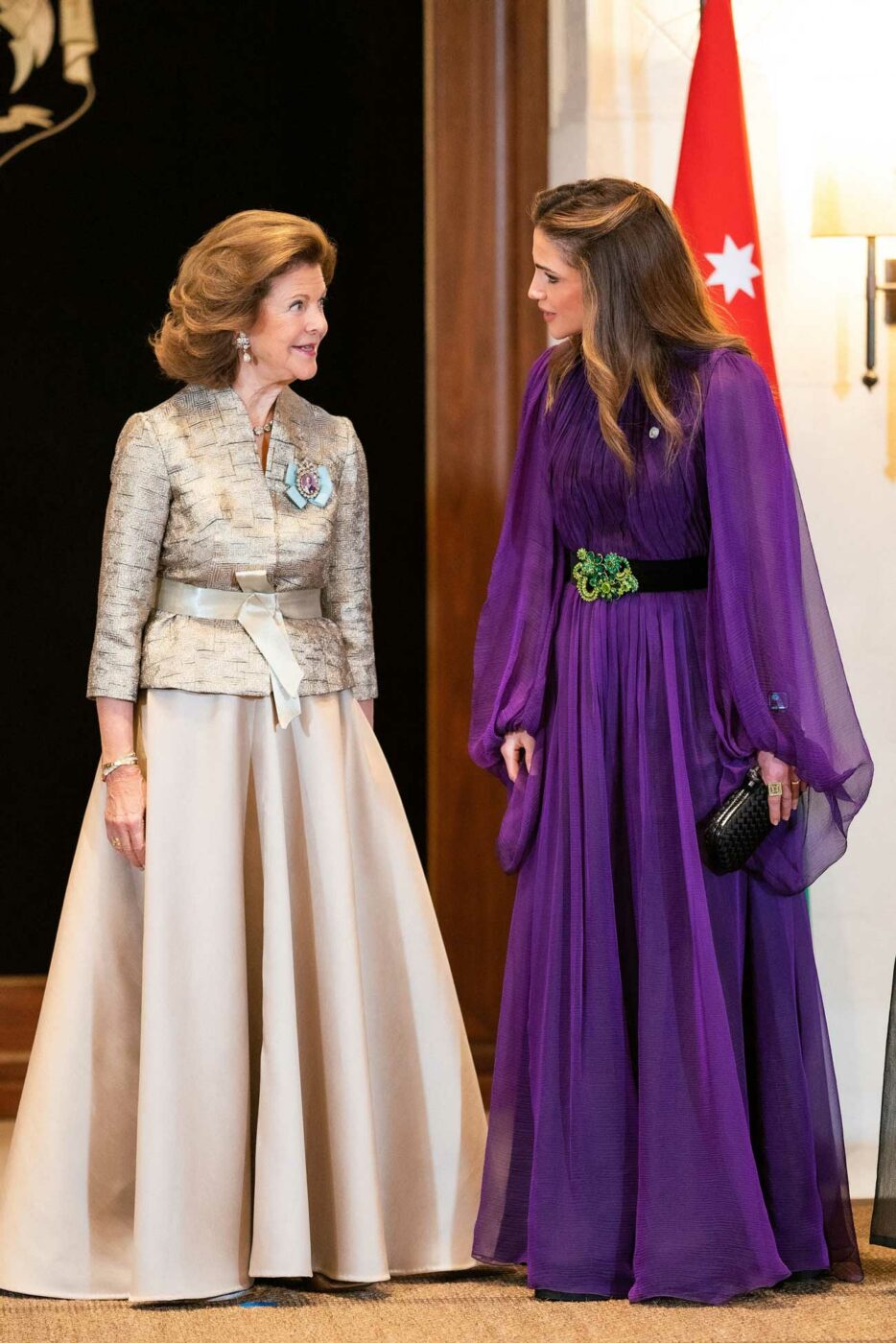 Flowing Royal Purple Gown with Dramatic Sleeves — Royal Purple Outfits