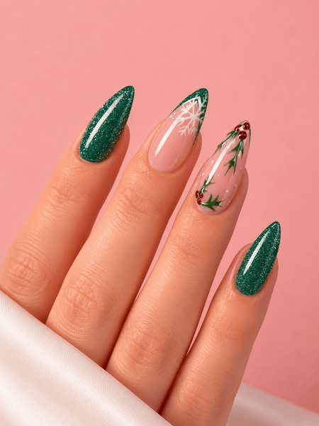 Ongle noΓ«l vert β nailfinity