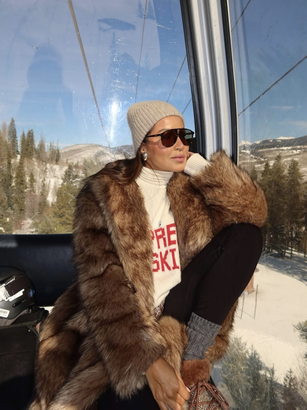 Luxurious Faux Fur Coat for a Chic Snow Day — Snow Day Outfits
