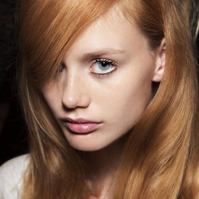 Vibrant Copper Red With Side Bangs — Winter Hair Colors for Redheads
