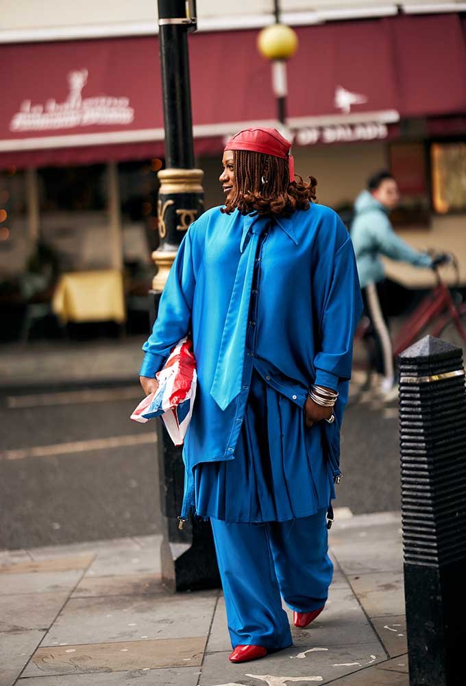 Jean rentré dans les bottes, grigris de chaussures, look de danseuse... Le meilleur du streetsyle à la Fashion Week de Londres - Marie Claire