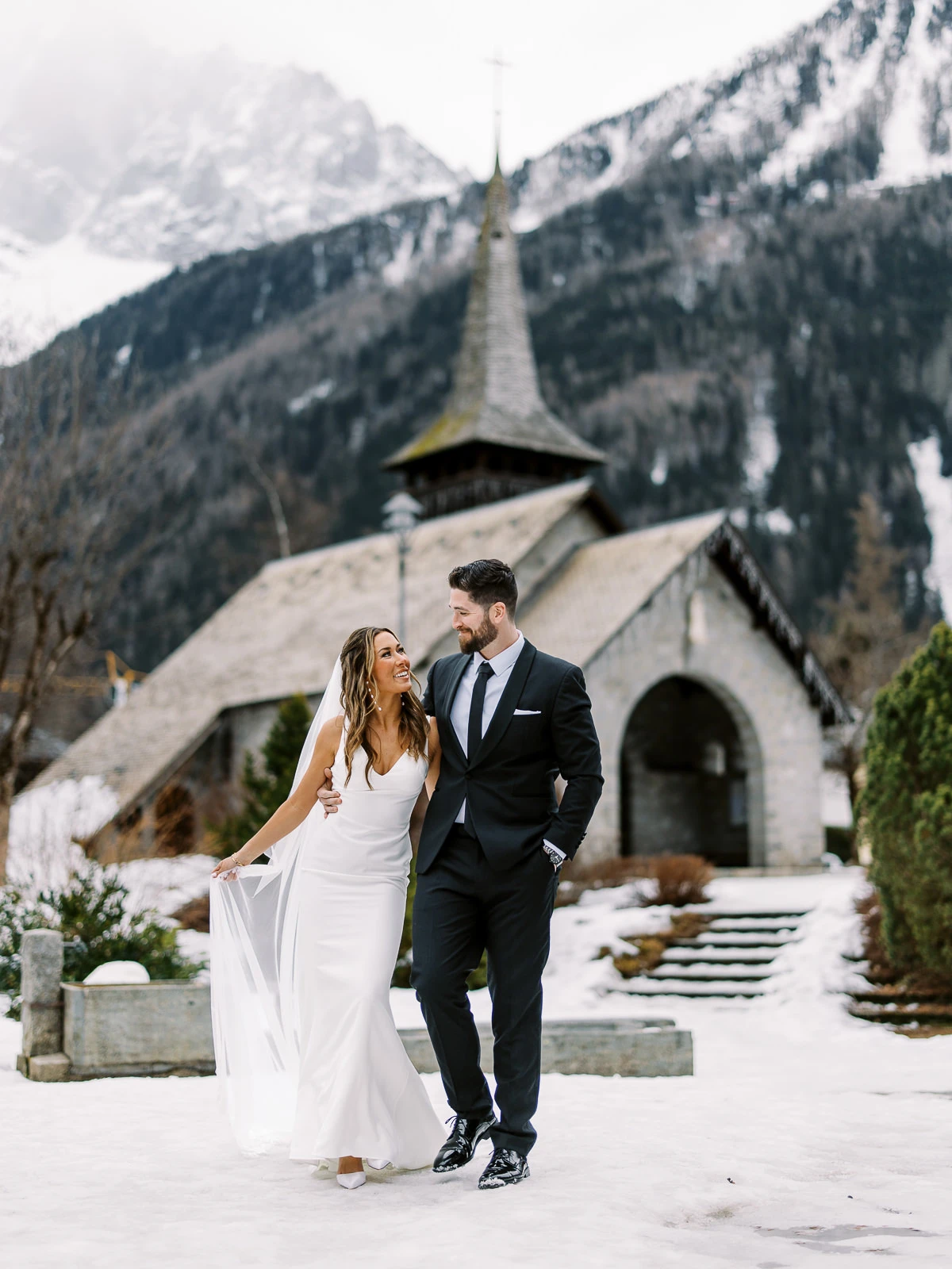 Classic Black Suit for a Formal Winter Wedding Photoshoot — Winter Photoshoot Outfits