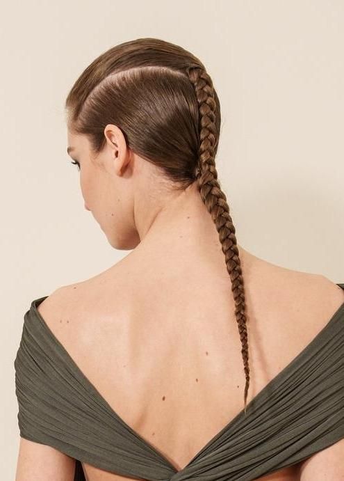 Single Tight Braid — Winter Date Night Hairstyles