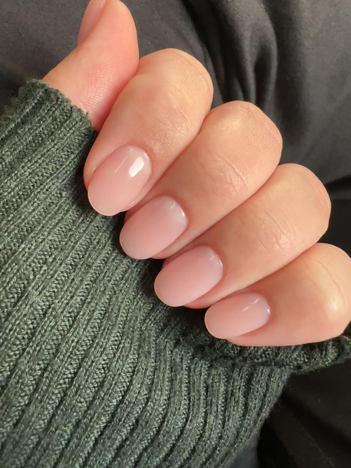 Pale Pink Sheer Medium Oval Nails Pale Pink Sheer Medium Oval Nails β Old Money Winter Nails