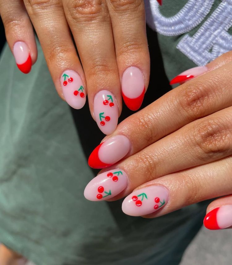 Both Hands Close-Up Visual Idea Both Hands Close-Up Visual Idea β Cherry Red Nails