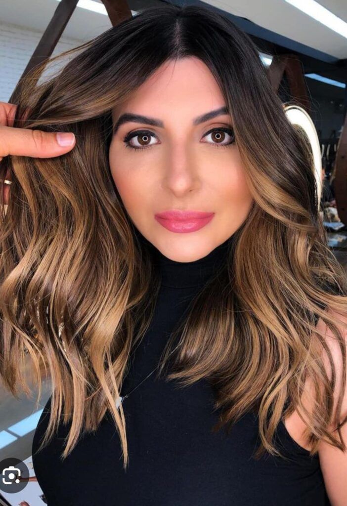 Brunette Base With Blonde Balayage Highlights Brunette Base With Blonde Balayage Highlights β Blonde to Brunette Hair