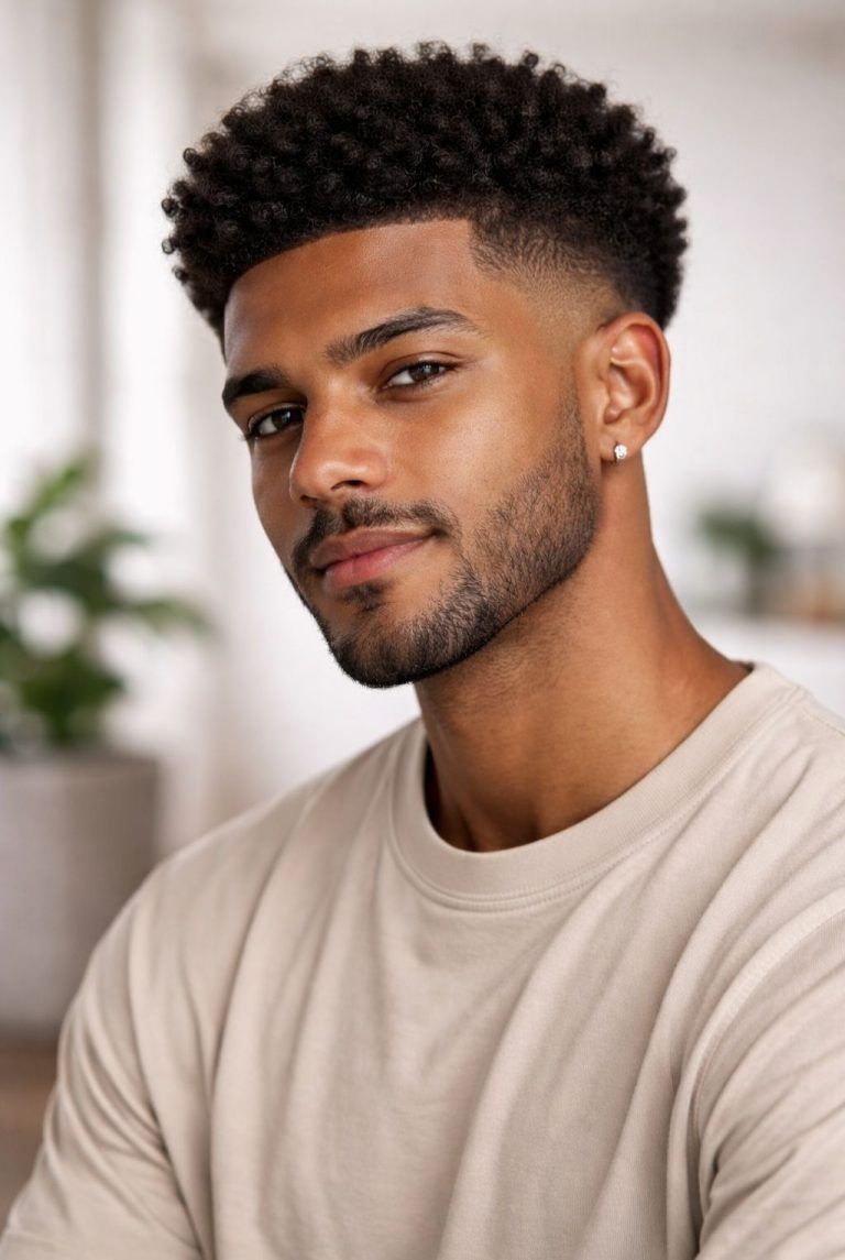 Spiky Coily Crop with High Fade — Winter Haircuts for Men