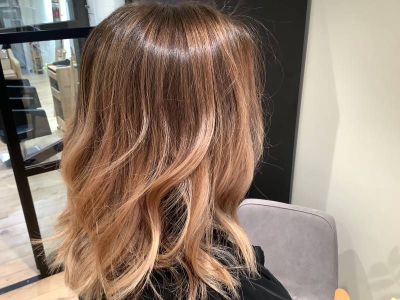 Collarbone Waves Warm Blonde Transition — Lowlights for Blonde Hair