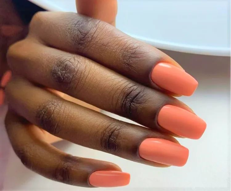 Medium Coffin Visual Idea Medium Coffin Visual Idea β Winter Nail Colors for Dark Skin