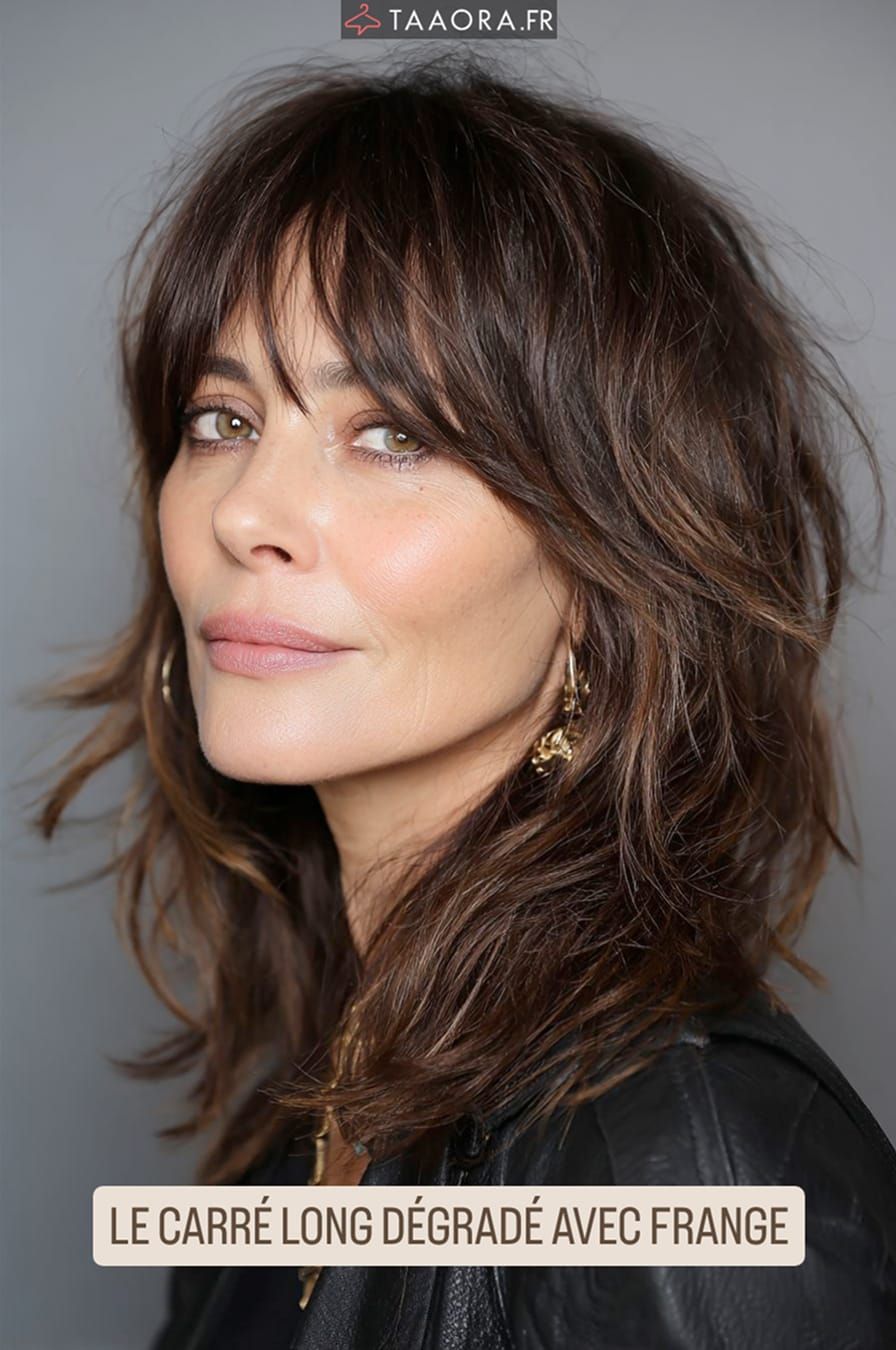 Collarbone Shag with Wispy Fringe — Winter Haircuts for Women Over 50