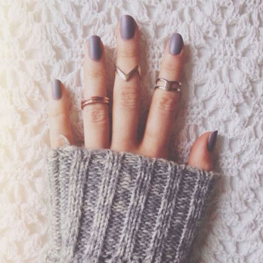 Muted Grey-Purple Matte Medium Oval Nails Muted Grey-Purple Matte Medium Oval Nails β Winter Matte Nails