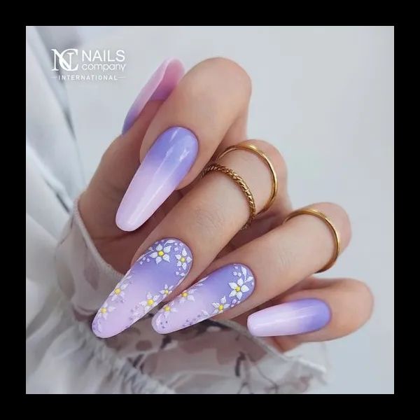 Bright Metallic Purple Shimmer Glossy Short Oval — Winter Purple Nails